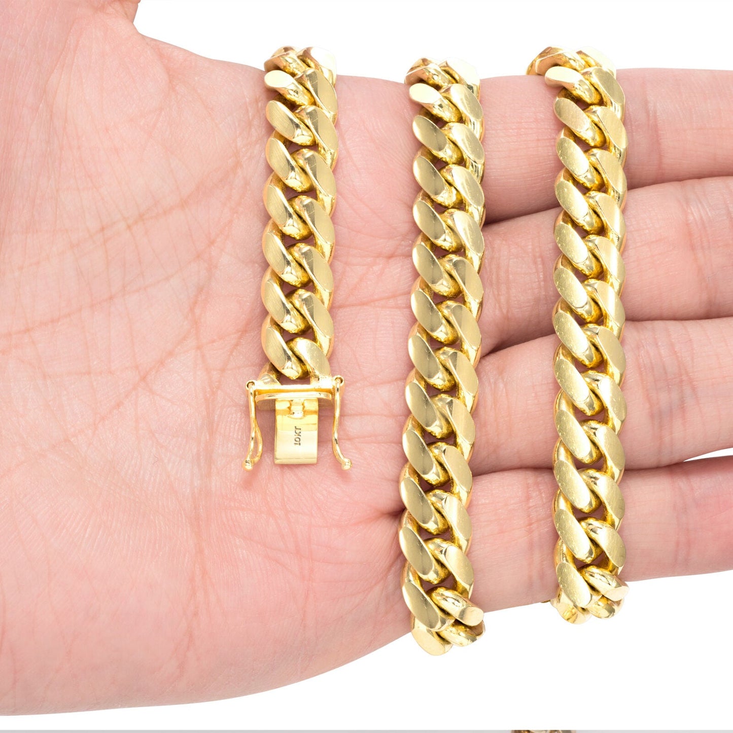 10k Solid Yellow Gold Miami Cuban Chain