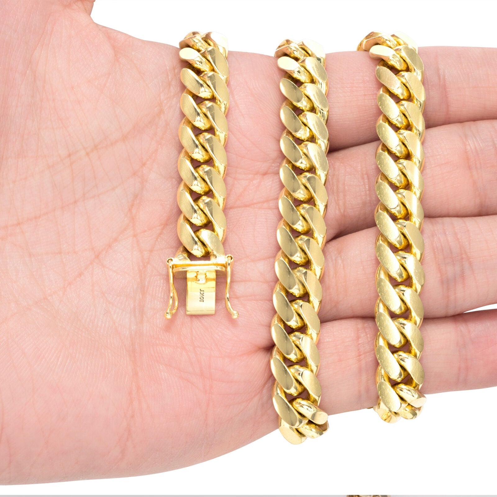 10k Solid Yellow Gold Miami Cuban Chain