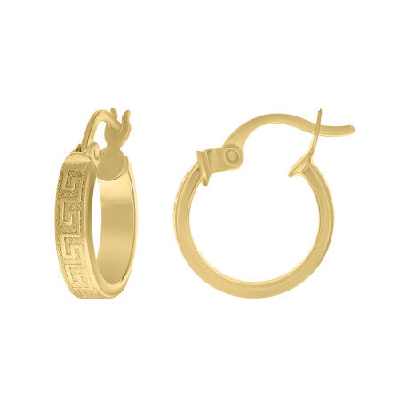 10kt Gold Women's Versace Hoop Earrings