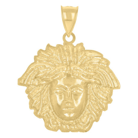 10kt Yellow Gold Men's Medusa Egyptian Pendant