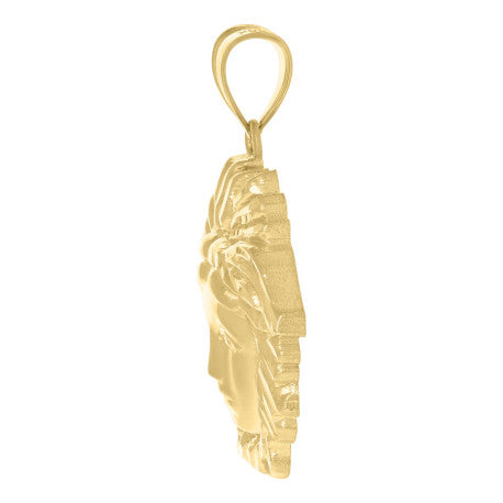 10kt Yellow Gold Men's Medusa Egyptian Pendant