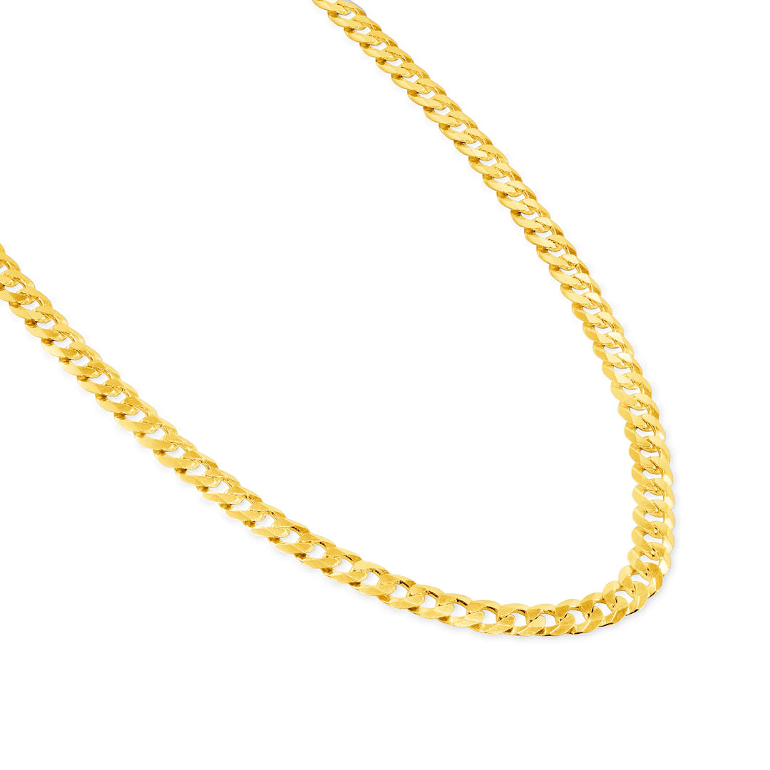 10kt Hollow Gold Curb Cuban Chain