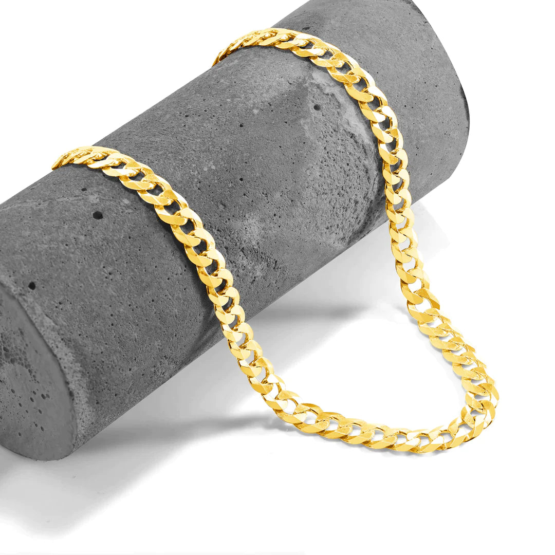 10kt Solid Gold Curb Cuban Chain