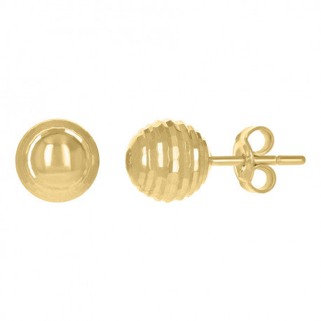 14Kt Gold Women's 8mm Ball Stud Earring