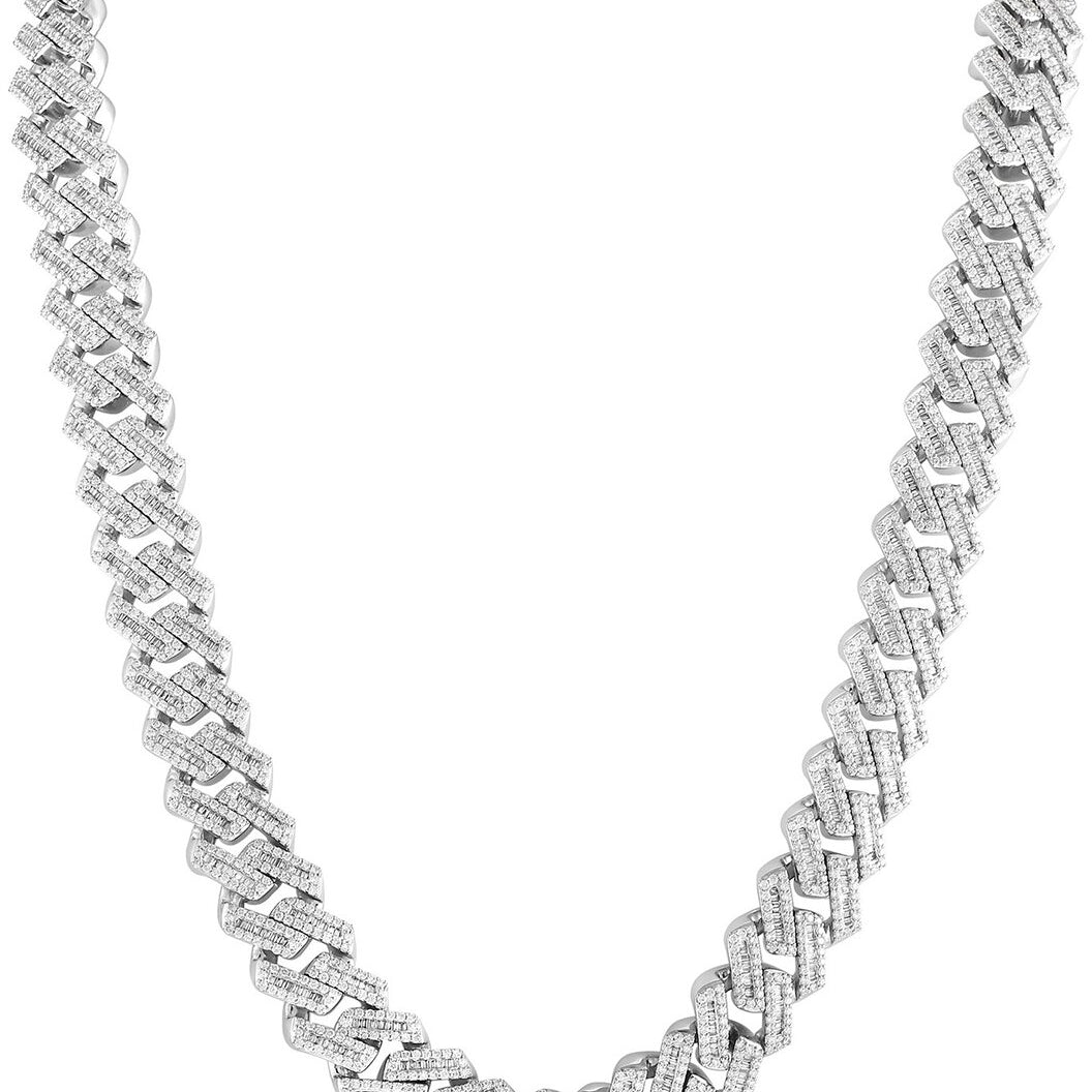 14K 50 ct. Diamond Cuban Link Chain