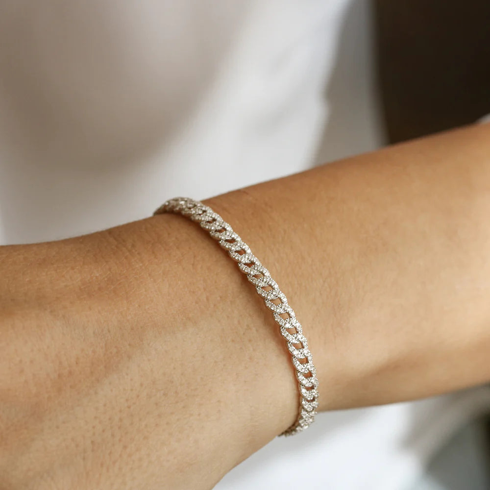 10kt Gold 2ct Diamond Cuban Bracelet
