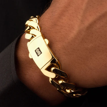 10kt Gold Monaco Classic Chain Bracelet