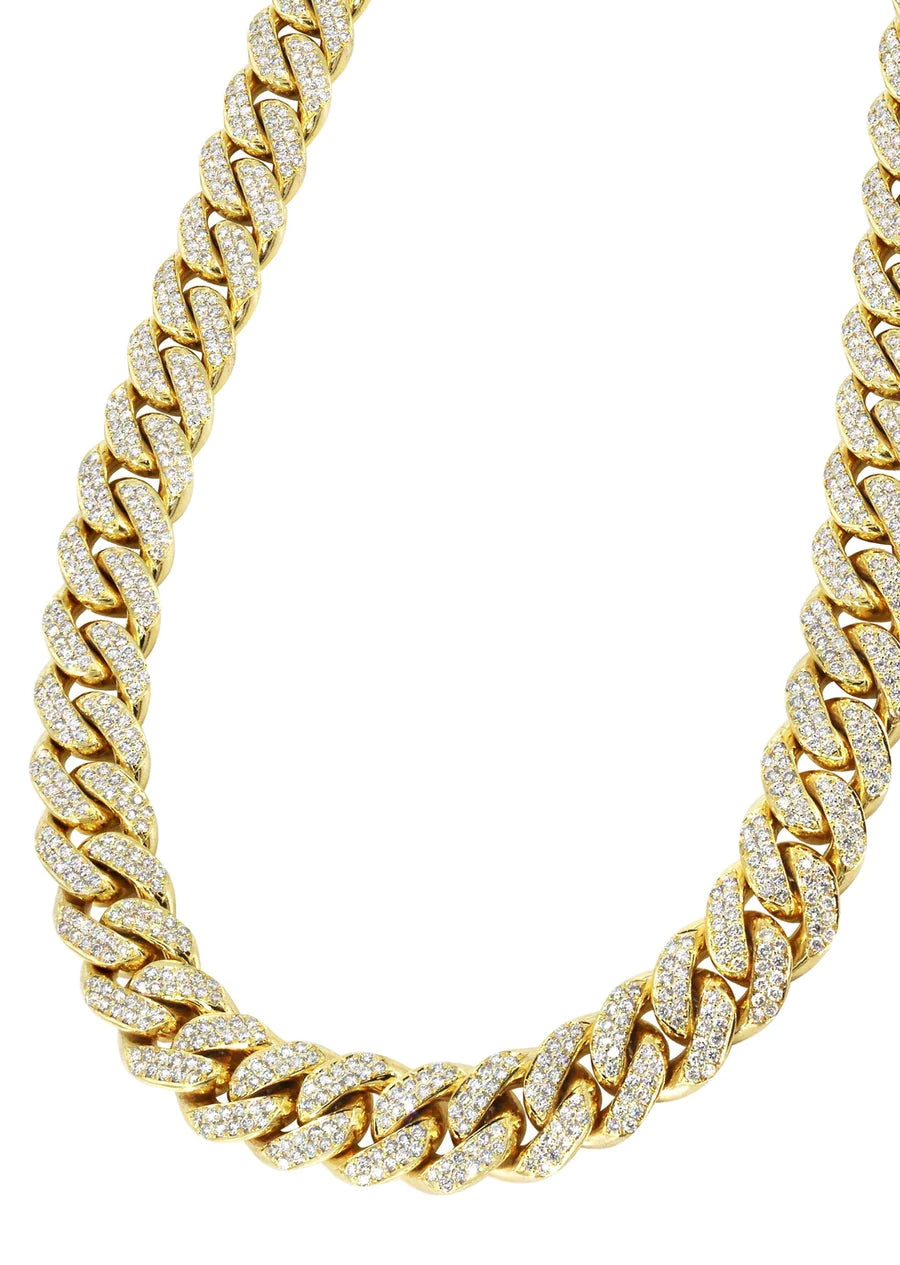 7 ct Diamond Cuban Link Chain 10 mm