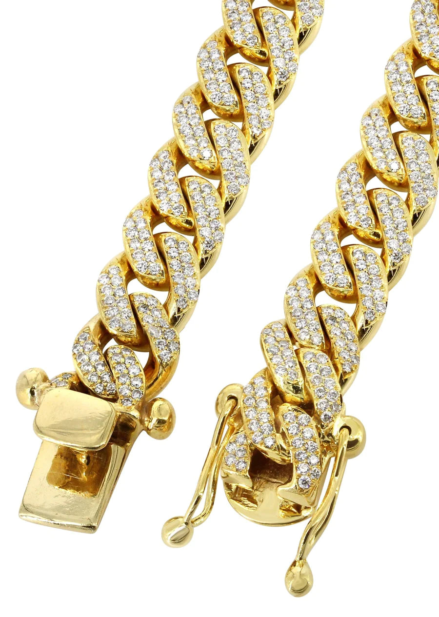 7 ct Diamond Cuban Link Chain 10 mm