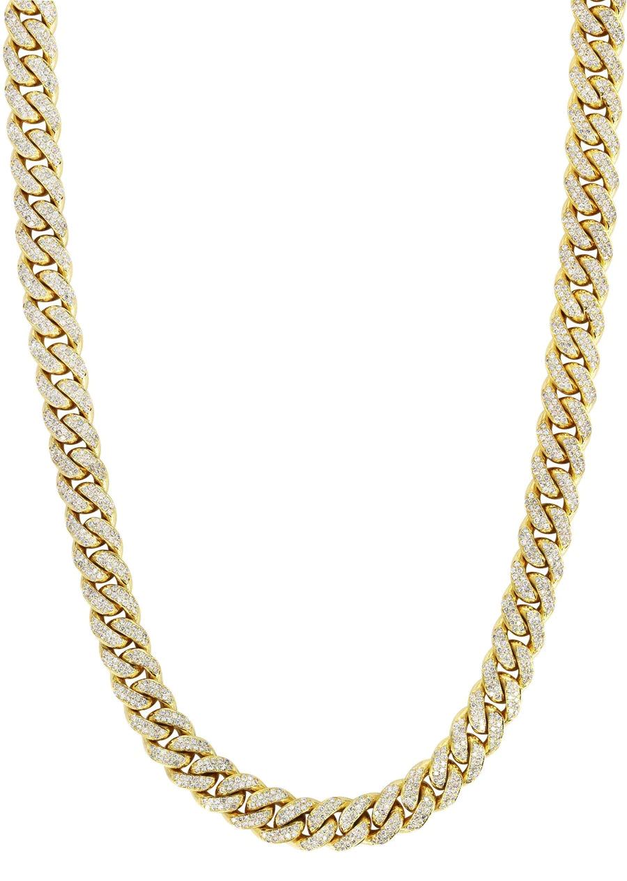7 ct Diamond Cuban Link Chain 10 mm