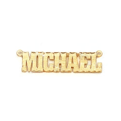 10kt Gold Single Plate Name Charm