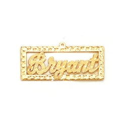 10kt Gold Boxed Single Plate Name Charm