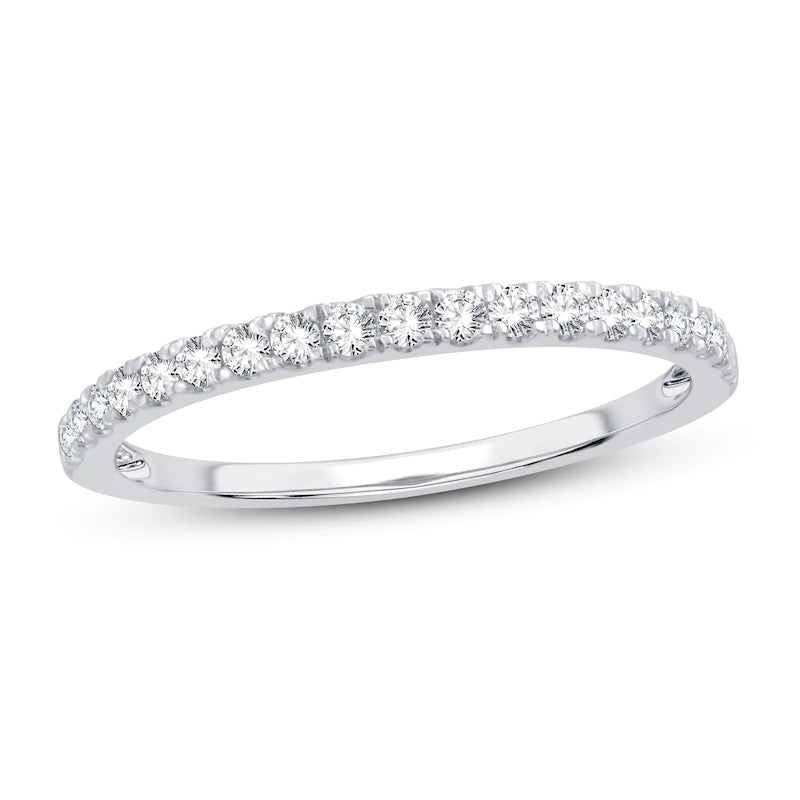 14K White Gold 1 ct Diamond Round Cut Wedding Band