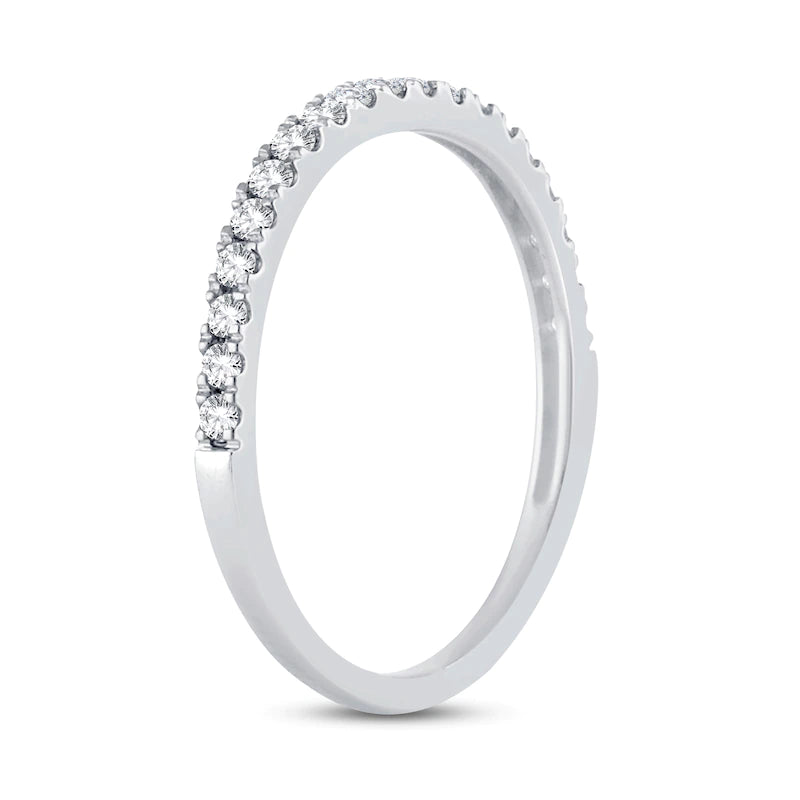 14K White Gold 1 ct Diamond Round Cut Wedding Band