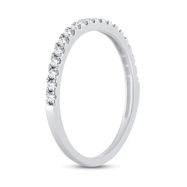 14K White Gold 1 ct Diamond Round Cut Wedding Band