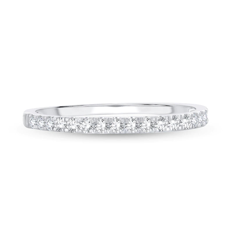 14K White Gold 1 ct Diamond Round Cut Wedding Band