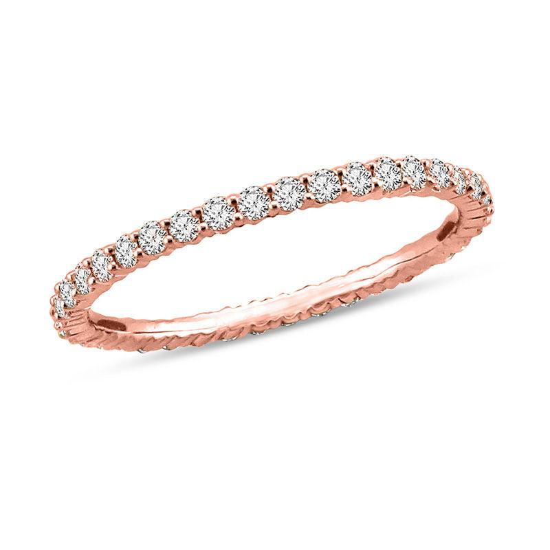 14kt Rose Gold 1ct Diamond Wedding Band