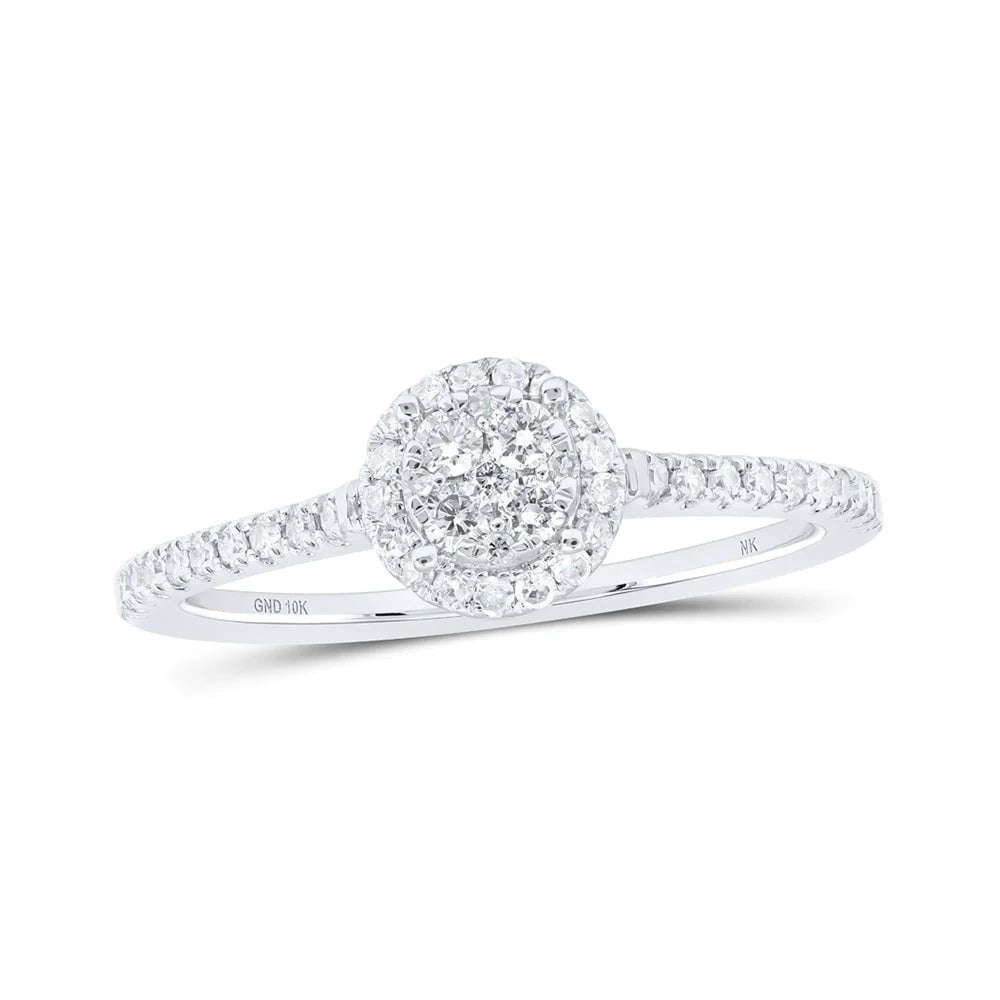 14kt White Gold .5ct Diamond Cluster Ring