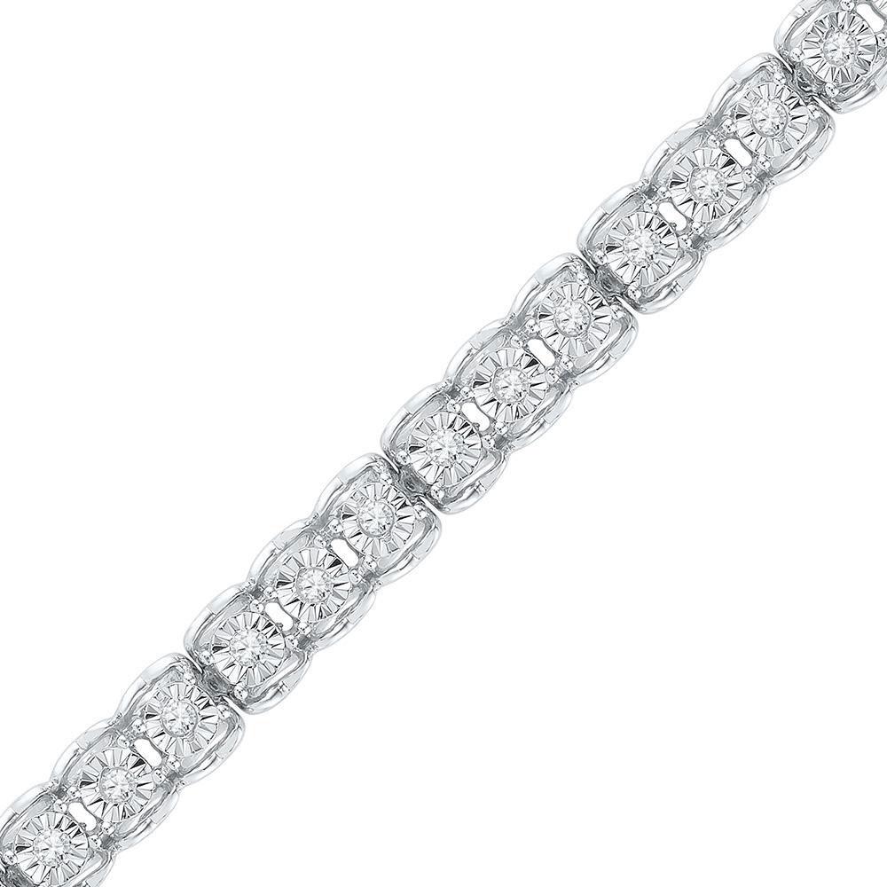 10k White gold 8 ct Diamond Tennis chain