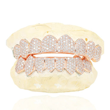 SI Clarity Natural Diamond Gold Grillz