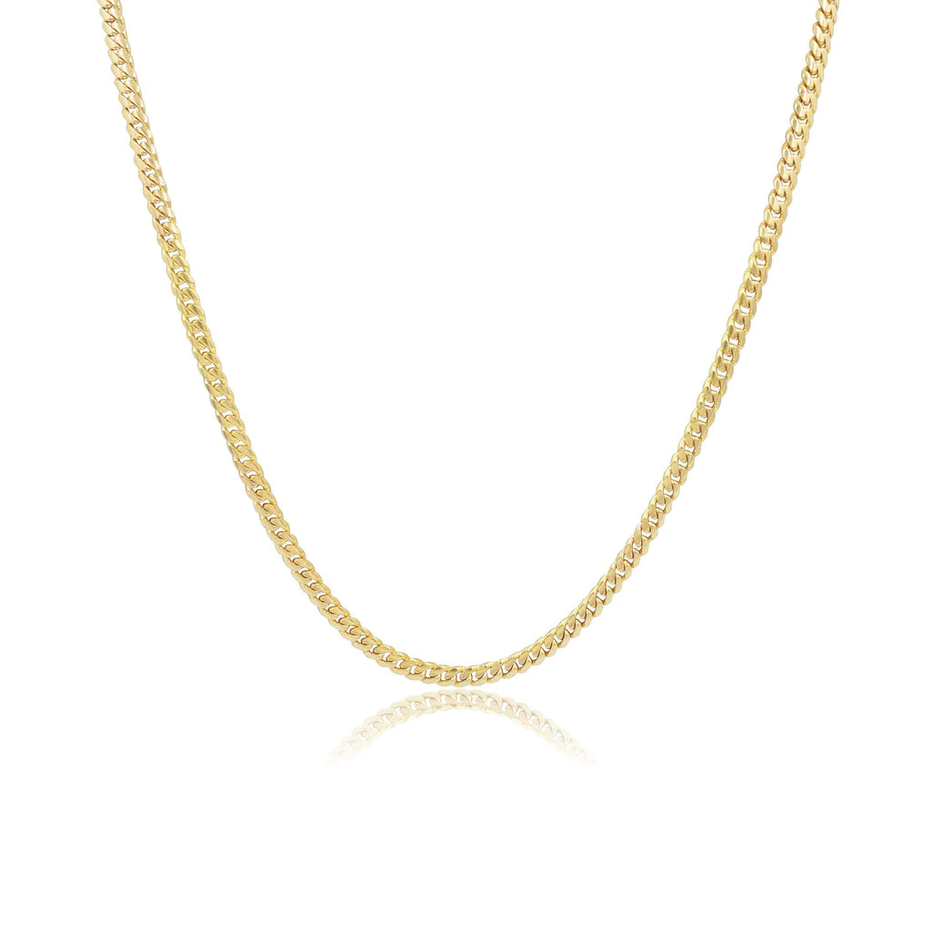 10kt Hollow Gold Curb Cuban Chain