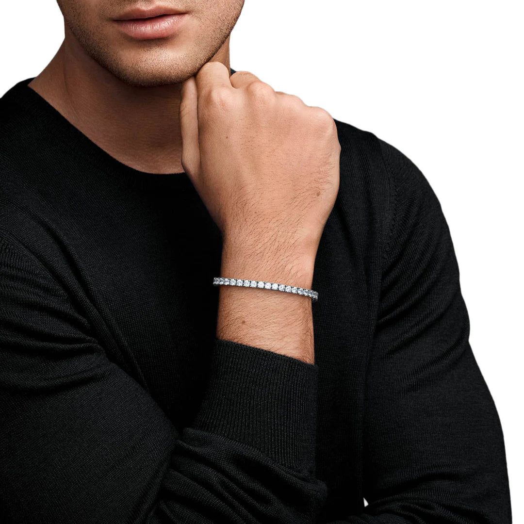 Sterling Silver 1ct Round Diamond Tennis Bracelet