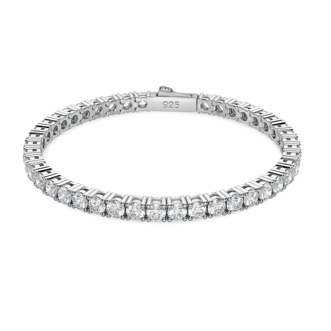 Sterling Silver 1ct Round Diamond Tennis Bracelet