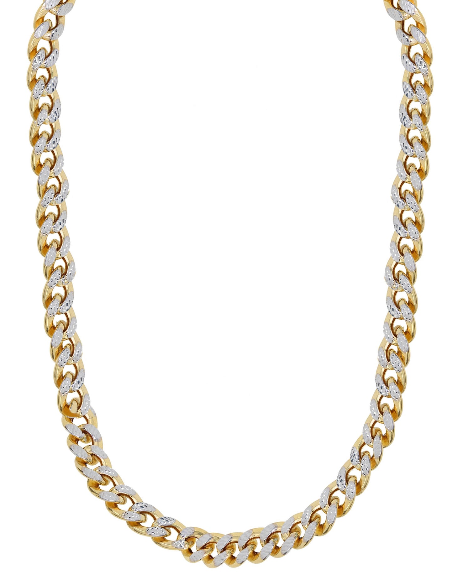 10kt Gold Two Tone Miami Cuban Necklace