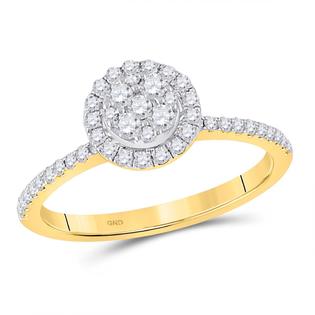 14kt White Gold .5ct Diamond Cluster Ring