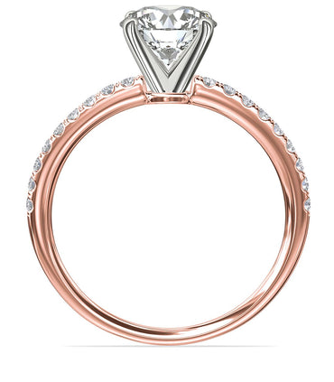 14kt Rose Gold 5/8th Ct Diamond Engagement Ring