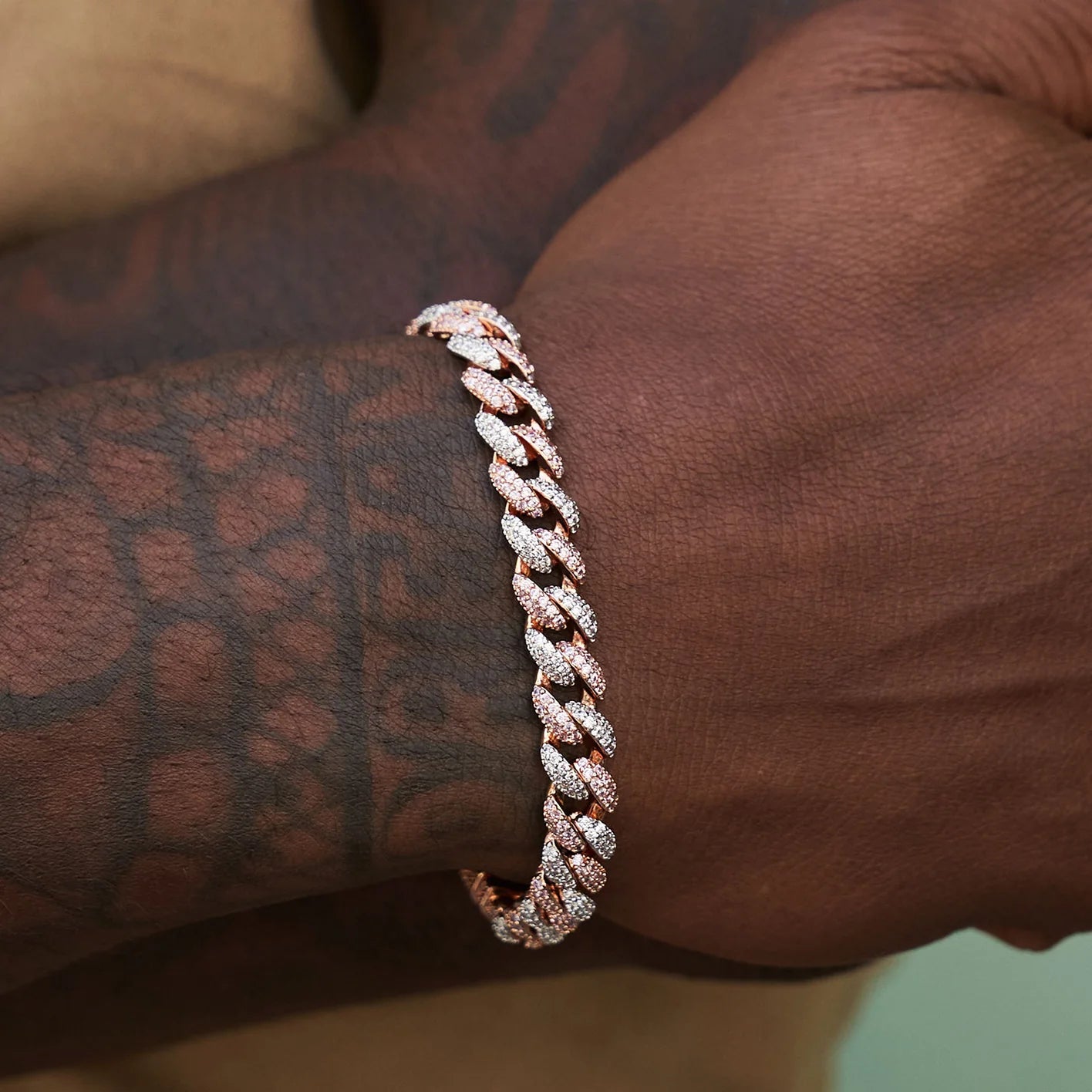 10kt Gold 3.3ct Diamond Cuban Bracelet