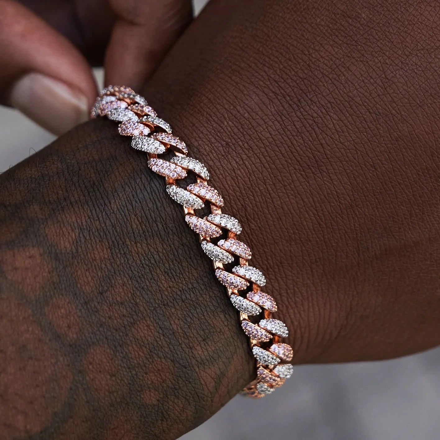 10kt Gold 3.3ct Diamond Cuban Bracelet